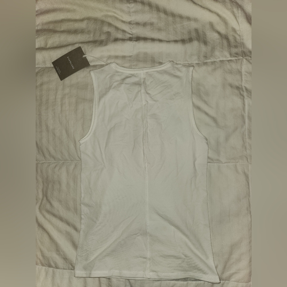 Everlane White Supima Tank Top Muscle cut - Picture 8 of 8